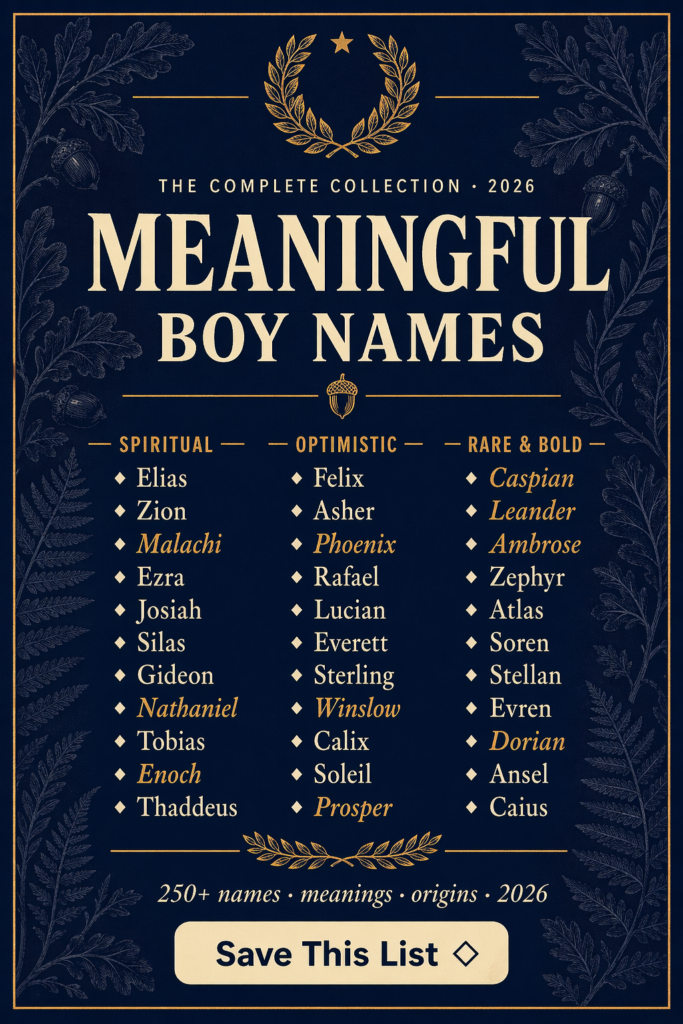 meaningful boy names