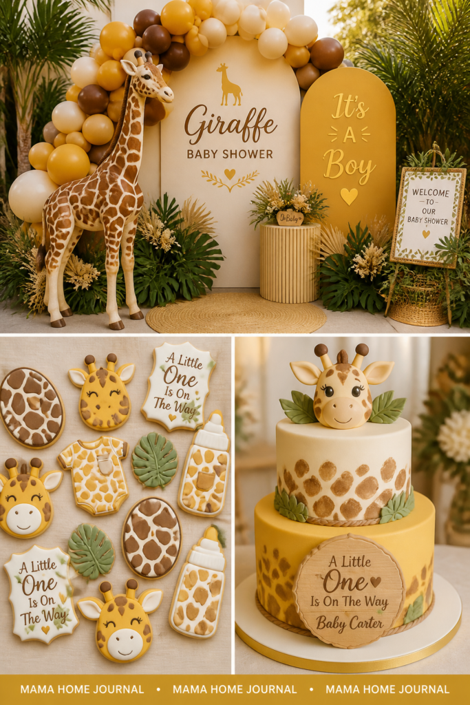 Giraffe Themed Boy Baby Shower Theme