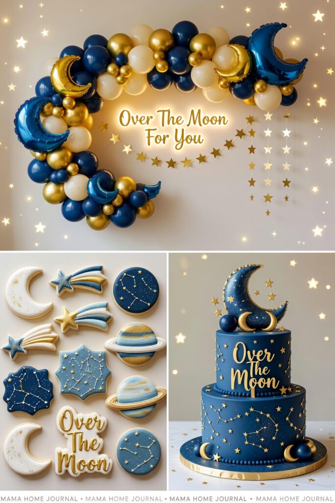 Over The Moon Baby Shower Theme