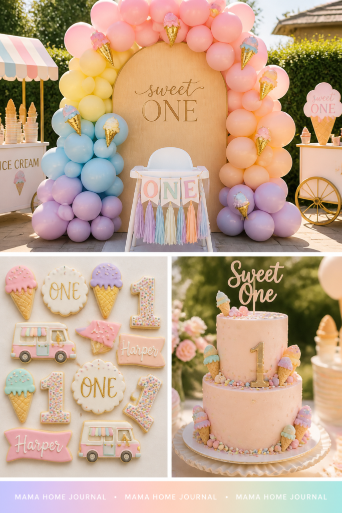 Sweet One (Ice Cream and Candy Theme for Girls)