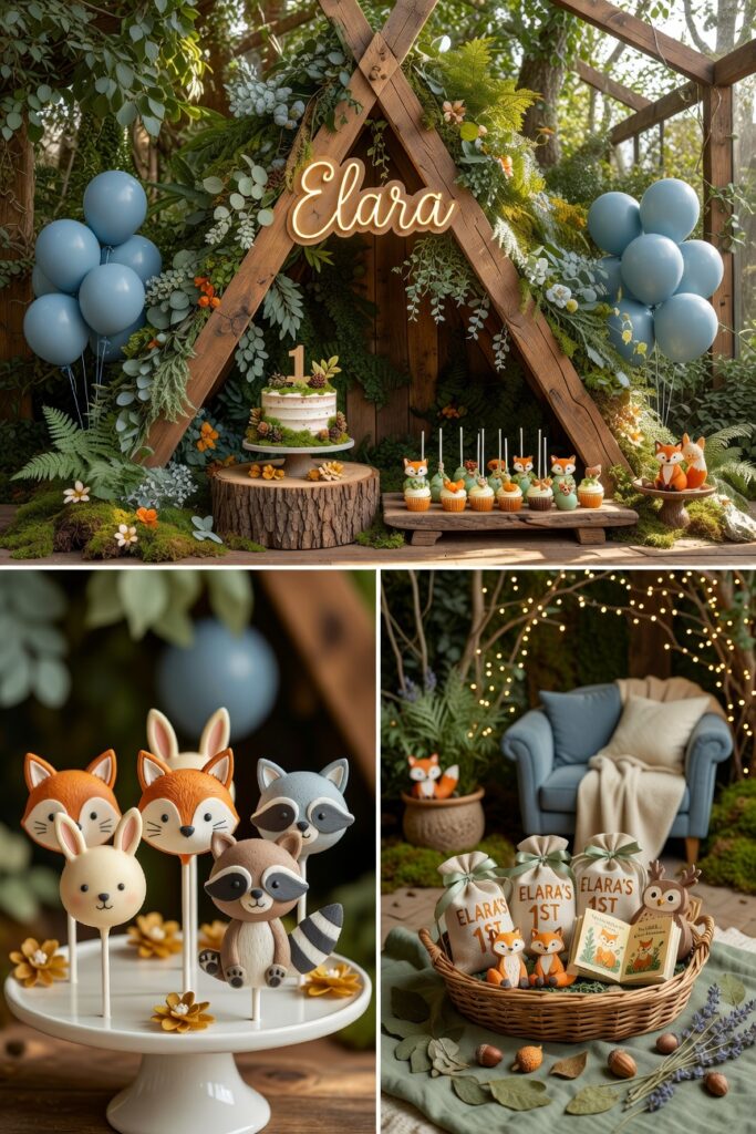 Woodland Animals First Birthday Theme