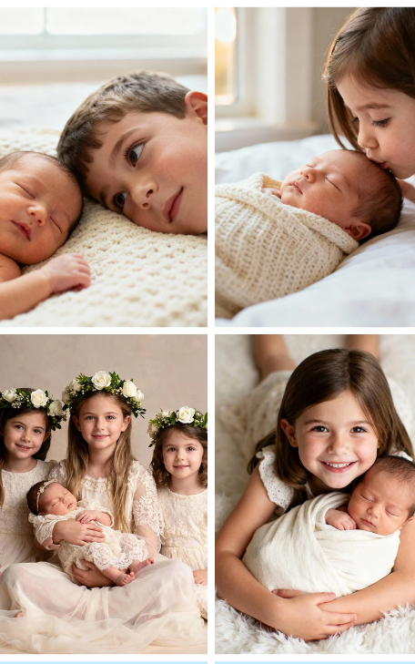 15+ Adorable Sibling & Newborn Photo Ideas to Capture Forever Featured Image