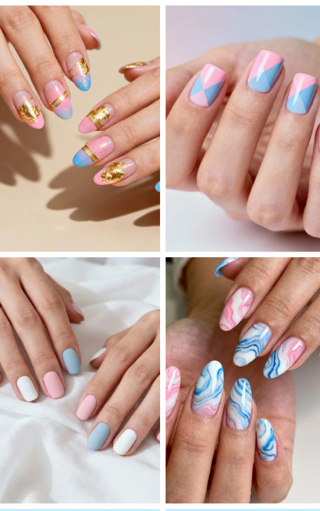 20+ Stunning Gender Reveal Nails to Celebrate Baby's Big Announcement