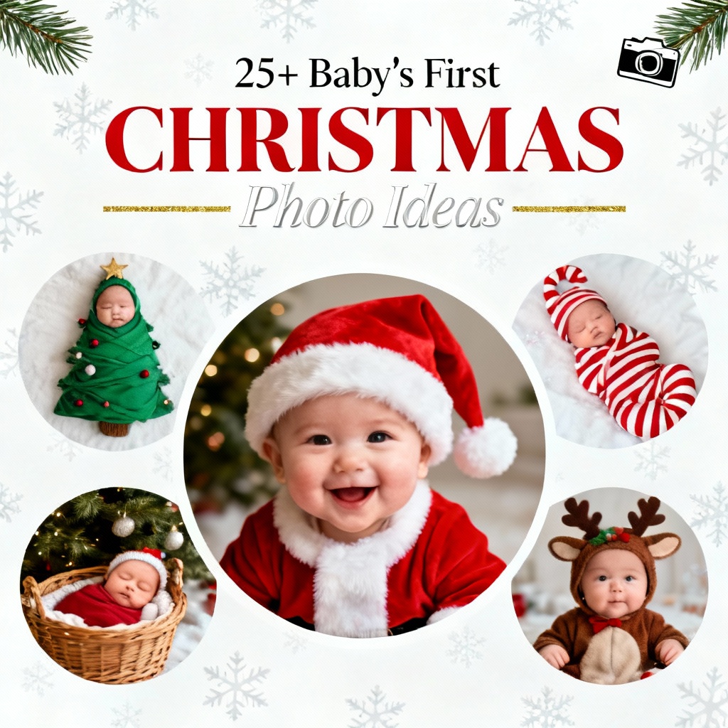 25+ BABY'S FIRST CHRISTMAS PHOTO IDEAS Featured Image