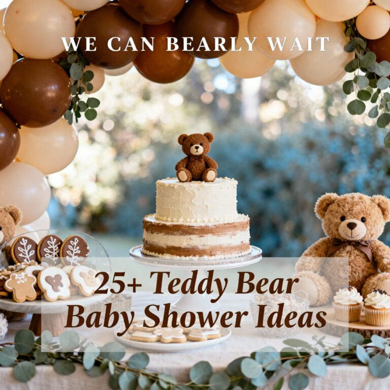 25+ We Can Bearly Wait Teddy Bear Baby Shower Ideas Featured Image