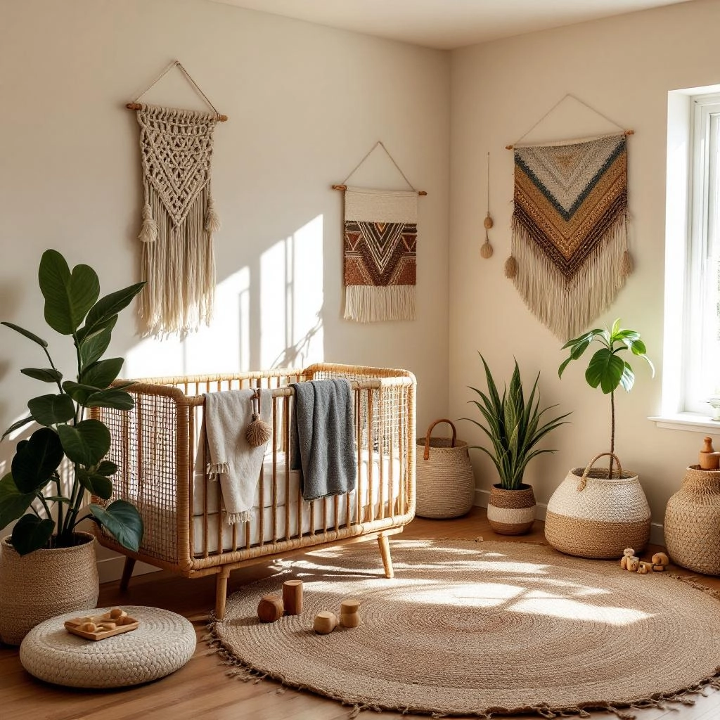 Bohemian Approach Artisanal & Warm Nursery Room Idea for boys