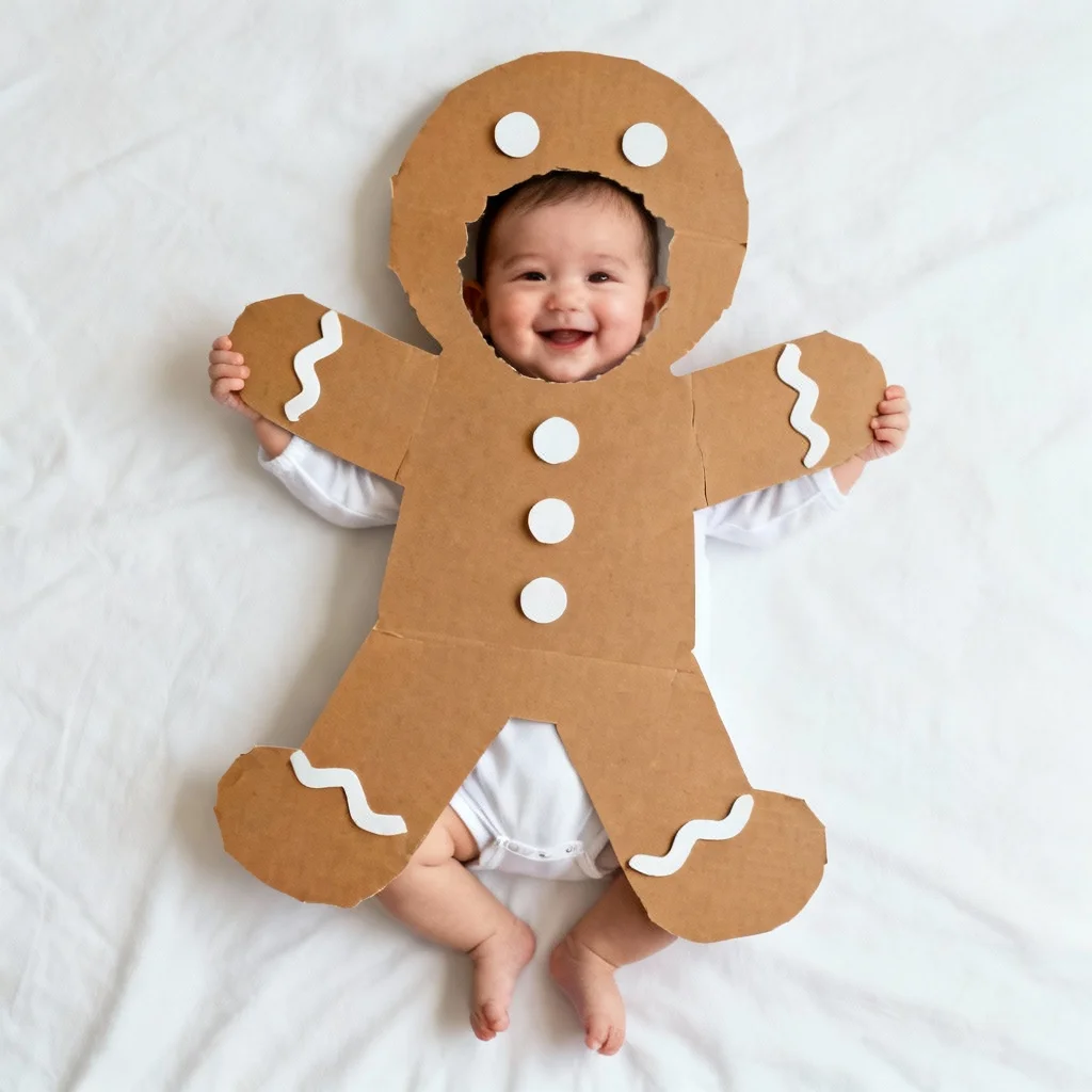 Christmas Cookie Transformation Photo idea for baby