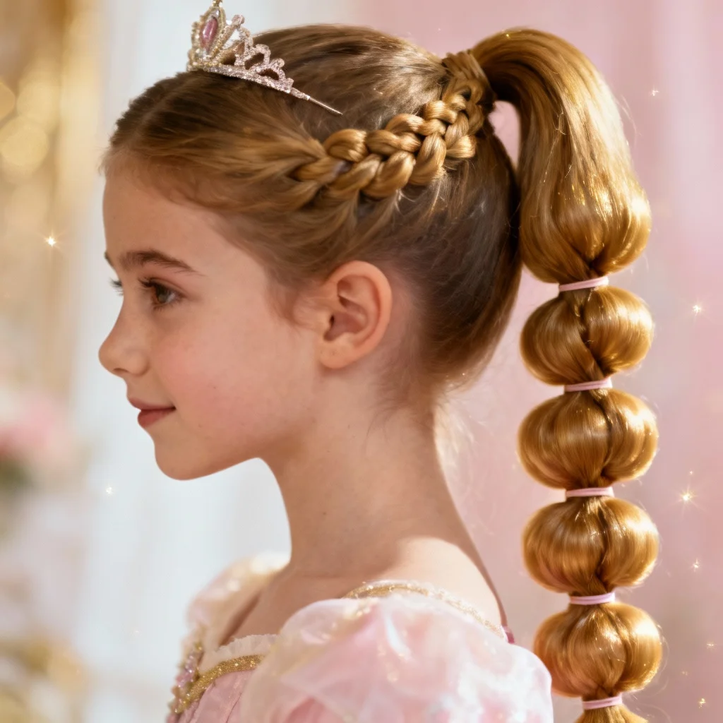 Classic Bubble Braid Ponytail