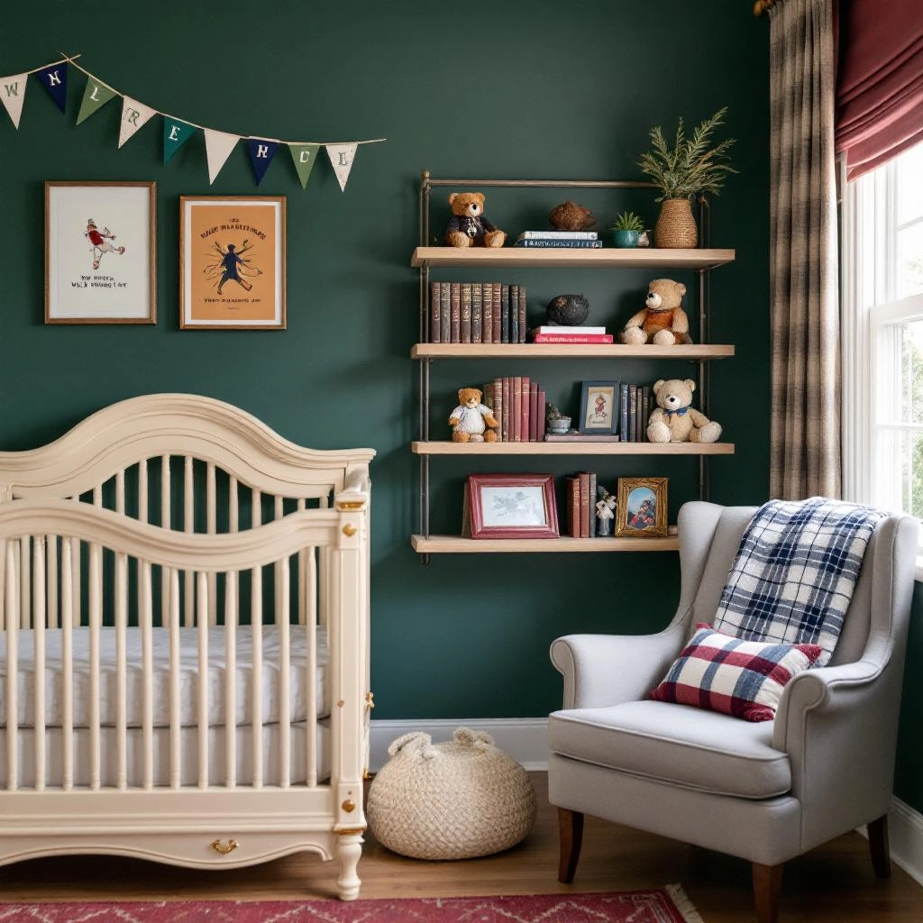 Collegiate Vibes Preppy and Timeless Nursery room idea