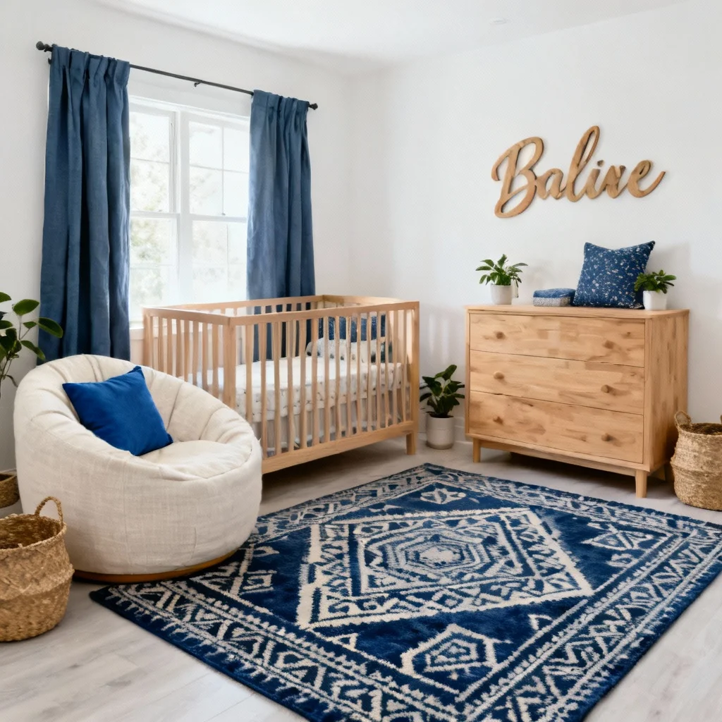 Cool Blues with Natural Wood