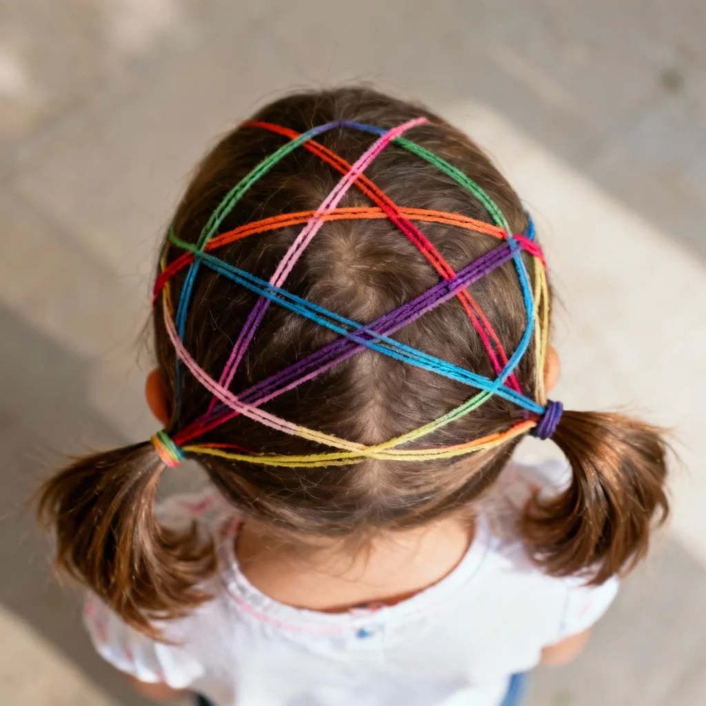 Criss-Cross Elastics into Pigtails