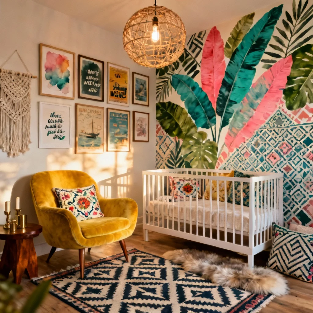 Eclectic + Bright Creative Expression Nursery Room idea for boys