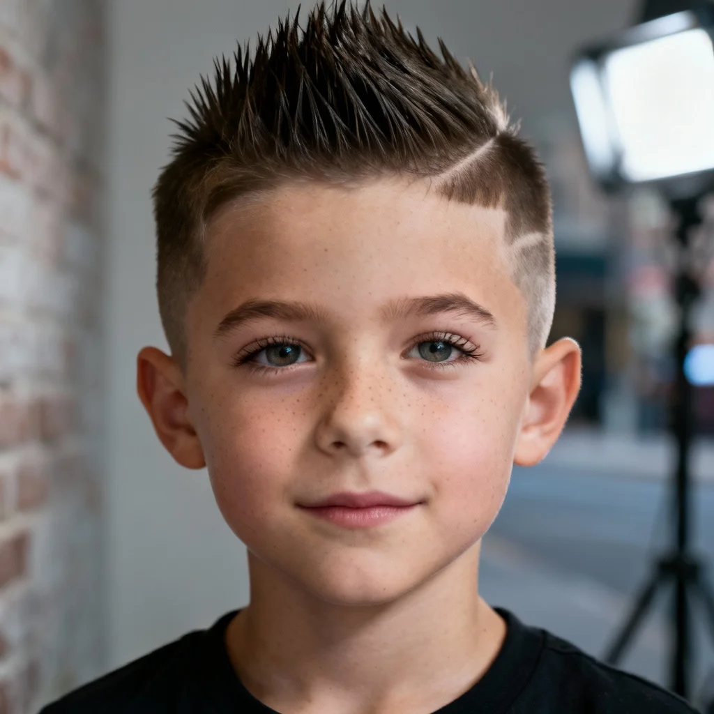 Fauxhawk with Sharp Fade