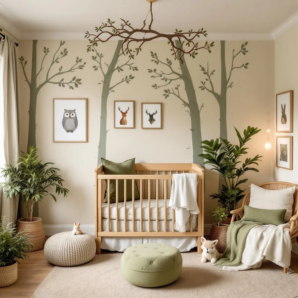 Forest Friends Nature Retreat Nursery Room Idea for Boys