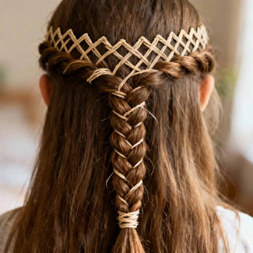  French Braid with Wrapped Detail