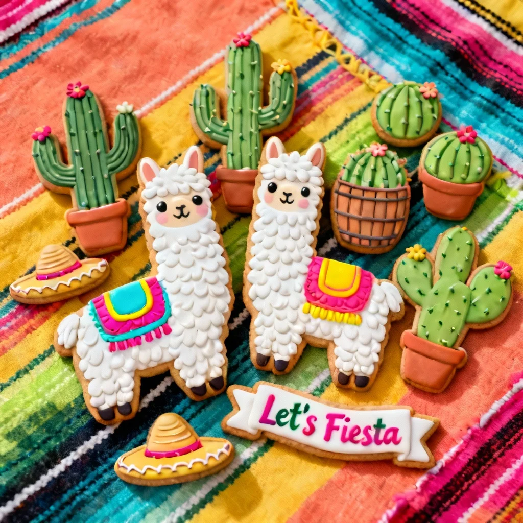 Llama and Cactus Fiesta Set