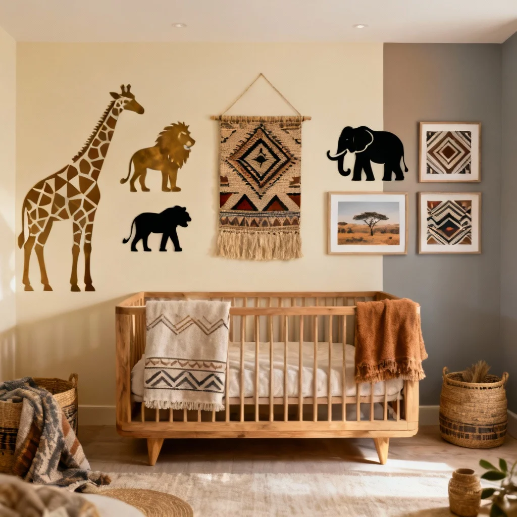 Modern Safari Contemporary African Vibes Nursery Room For Boys
