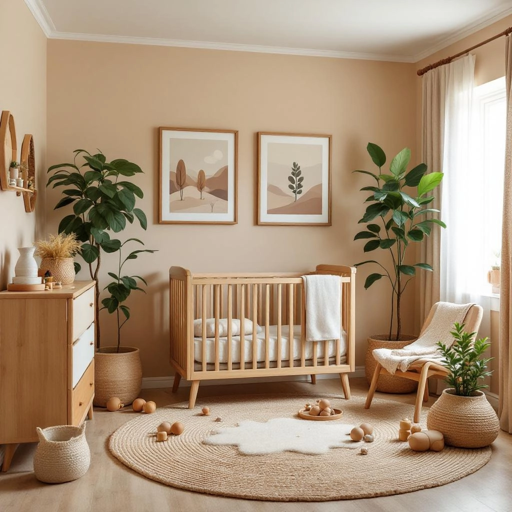 Neutral & Earthy Grounded Serenity Nursery Room Idea for Boys