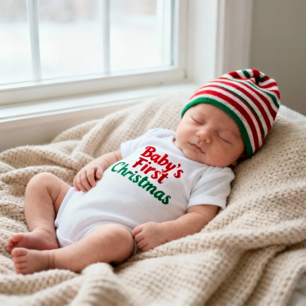 Newborn Holiday Portraits Idea for Baby