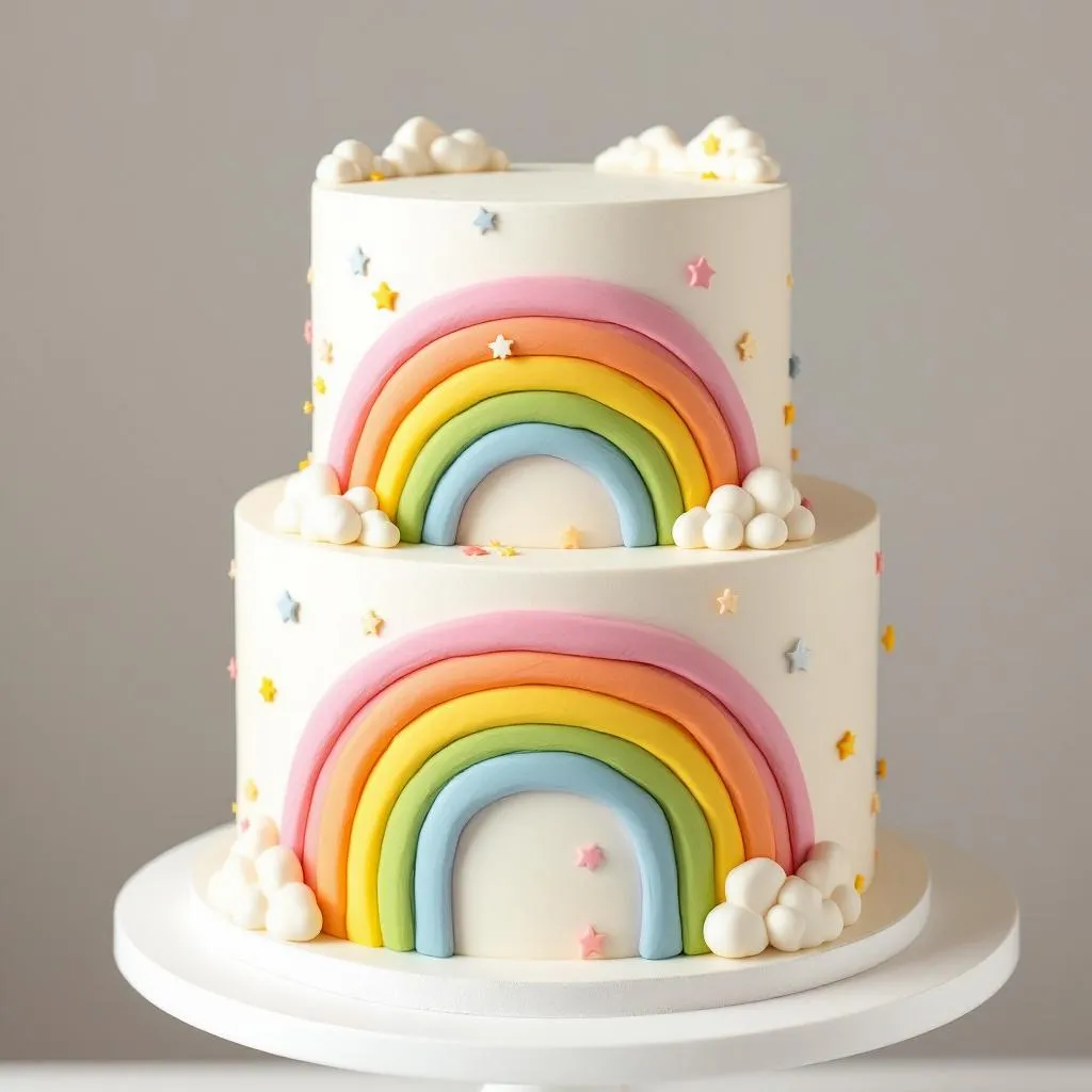 Rainbow Baby Celebration Meaningful Milestone baby shower cake