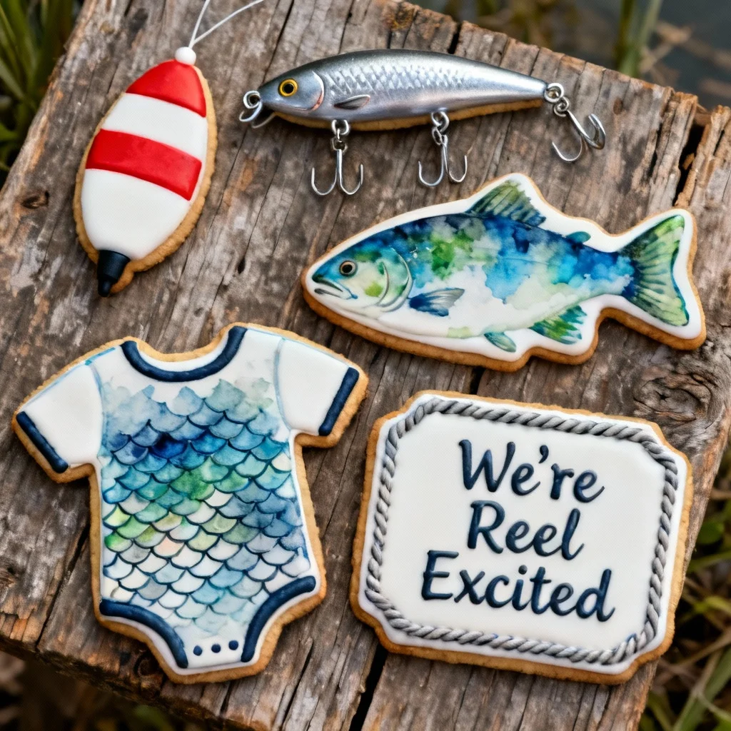 Reel Excited Fishing Themed Cookies