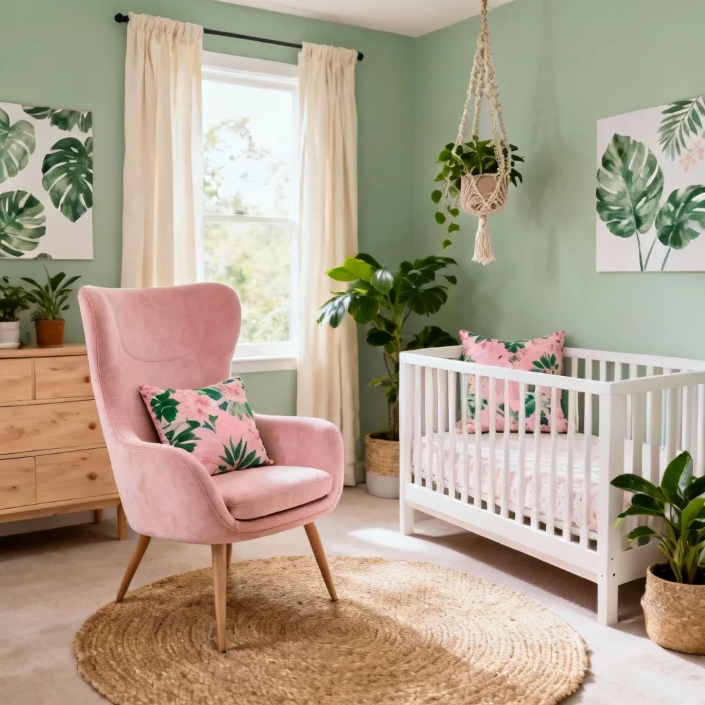 Sage Green and Pink Paradise