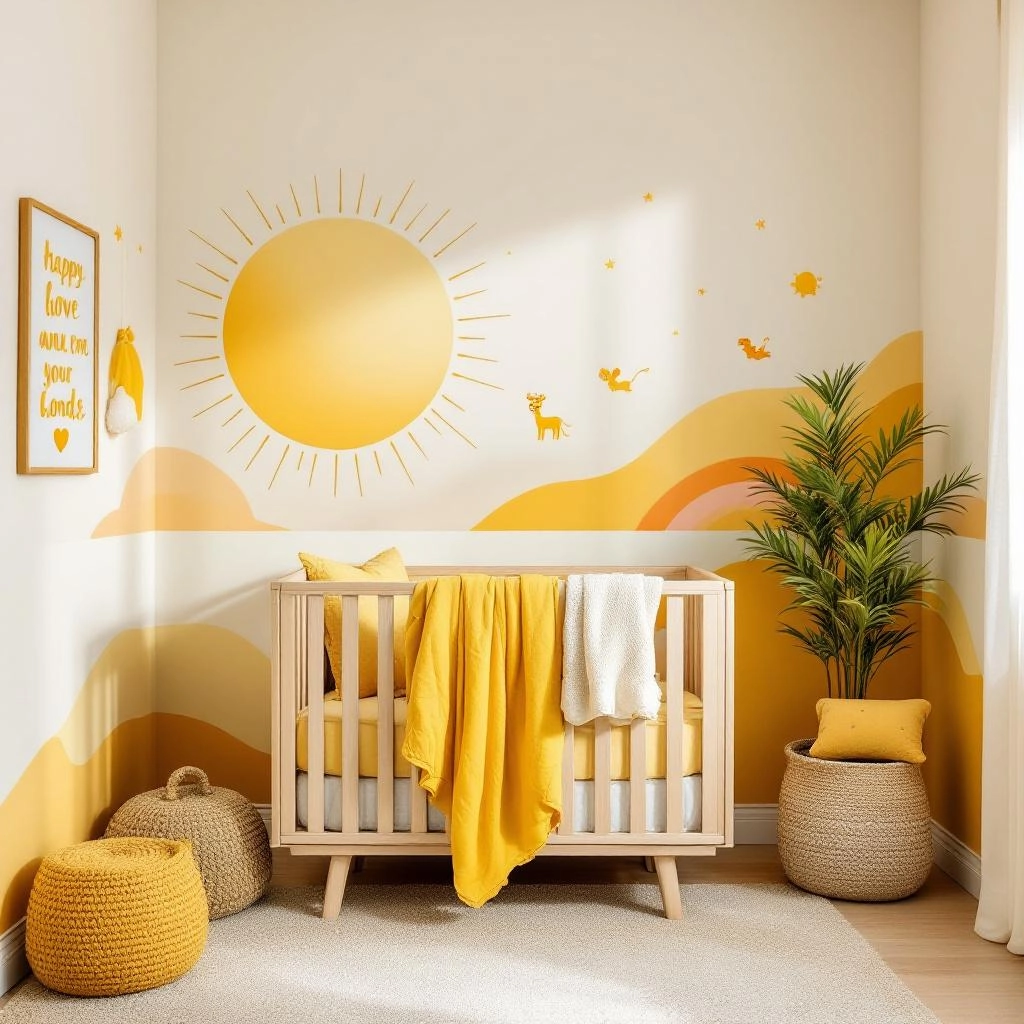 Sunshine Nursery Bright & Cheerful Nursery Room Idea for Boys