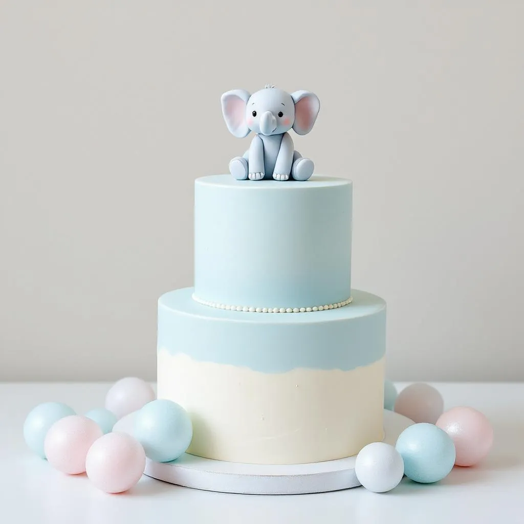 Sweet Baby Elephant Pearlescent Balloon Details