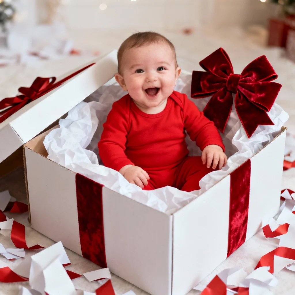 Wrapped Like a Present Photo Idea for Christmas