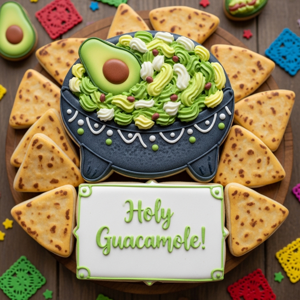 Holy Guacamole Baby Shower Cookies