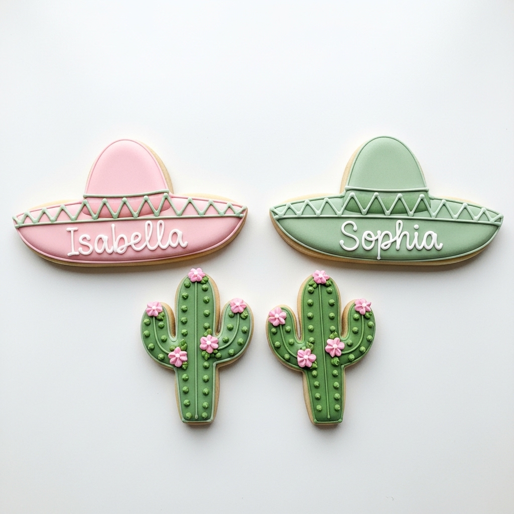 Twin Celebration Pink and Sage Cookies