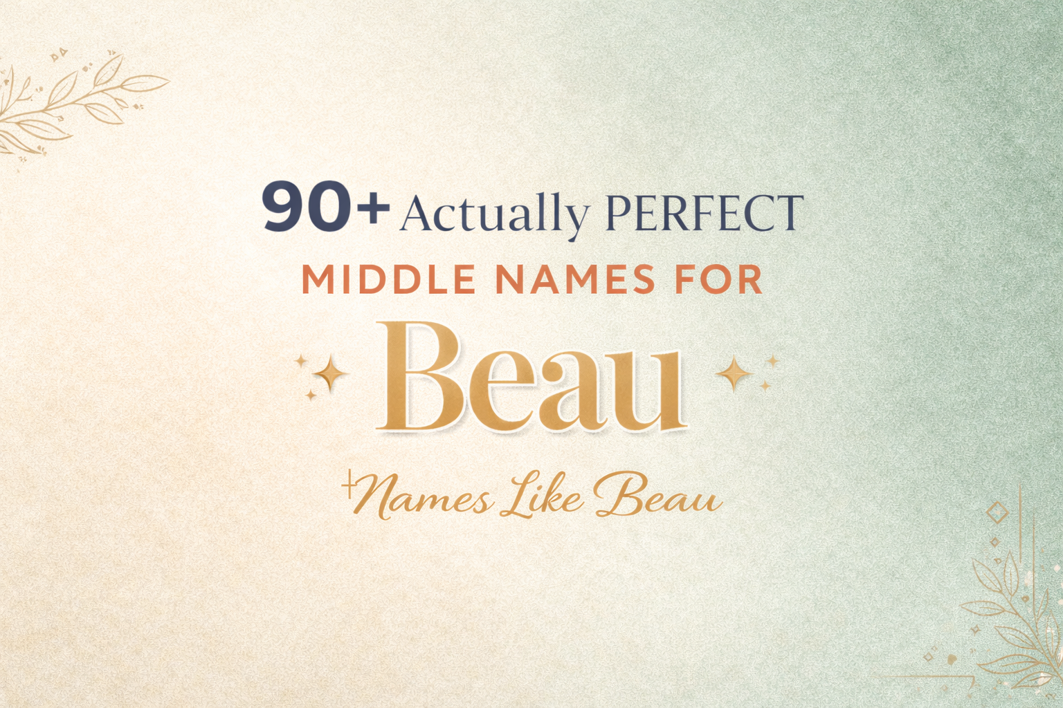 middle names for beau