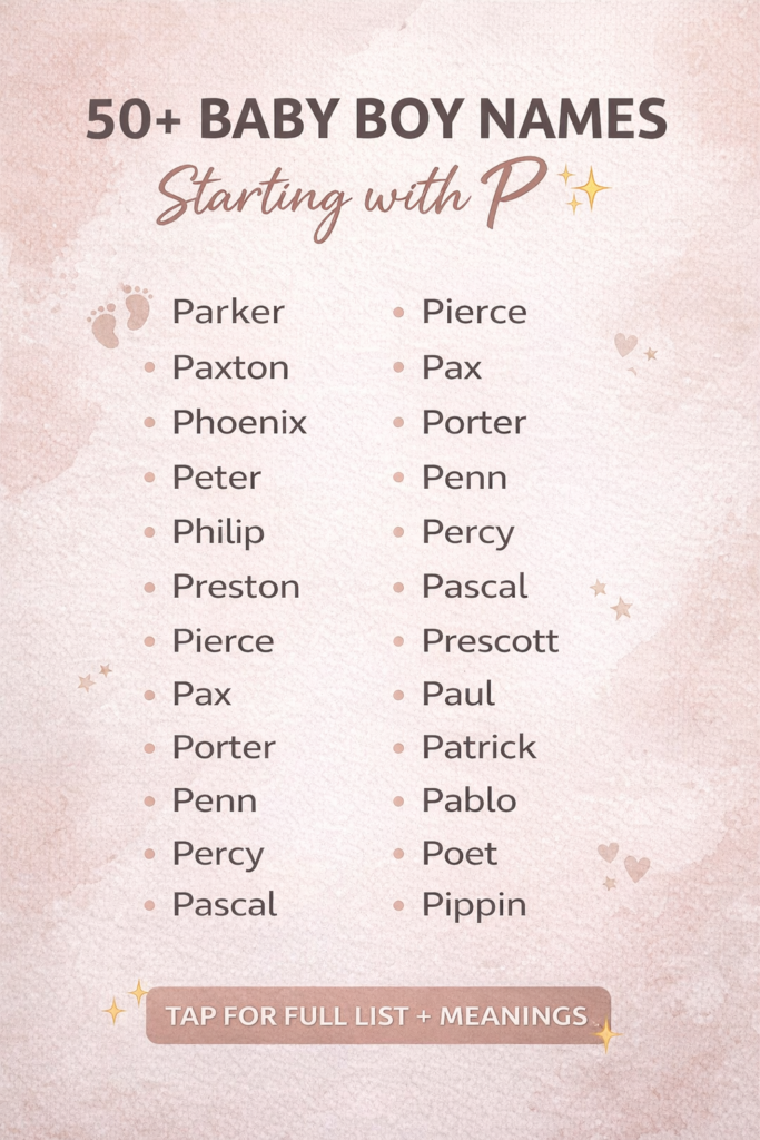 Boy Names That Start With P