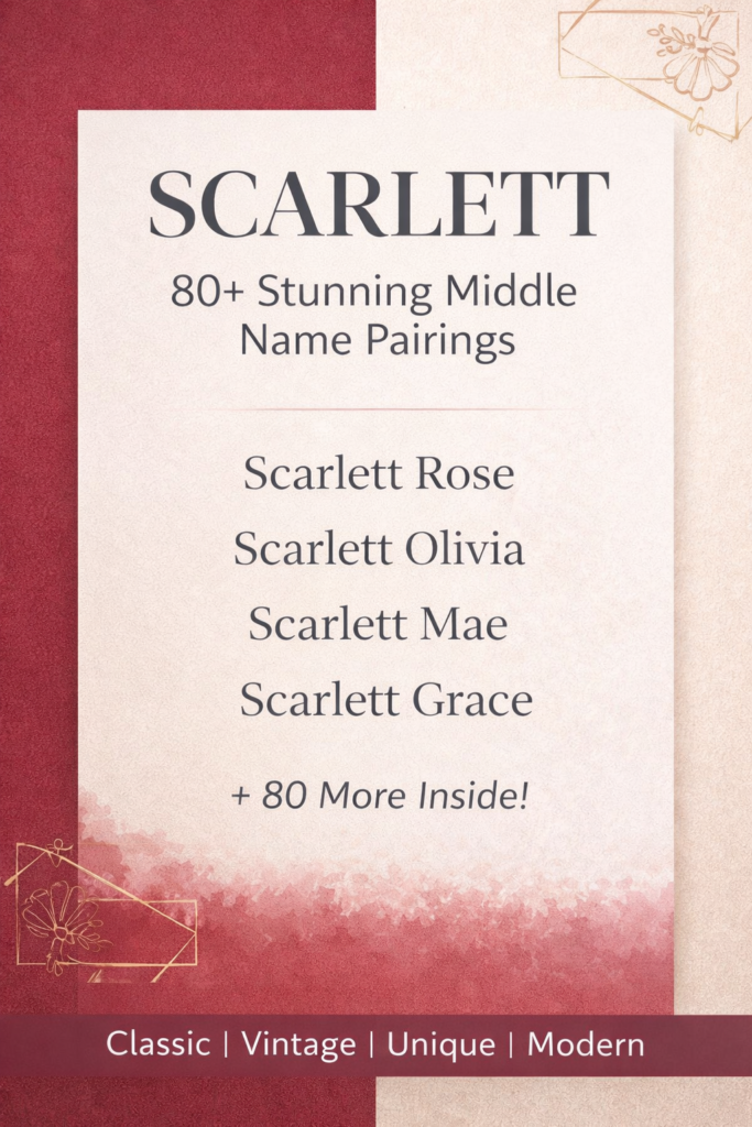 middle names for Scarlett