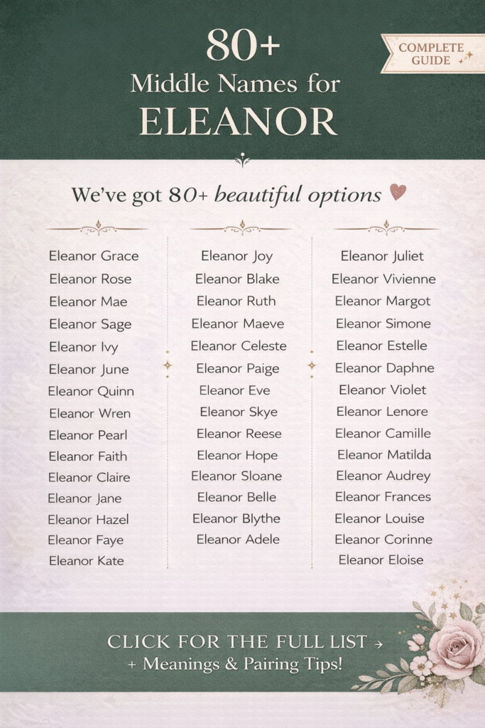 middle name ideas for Eleanor