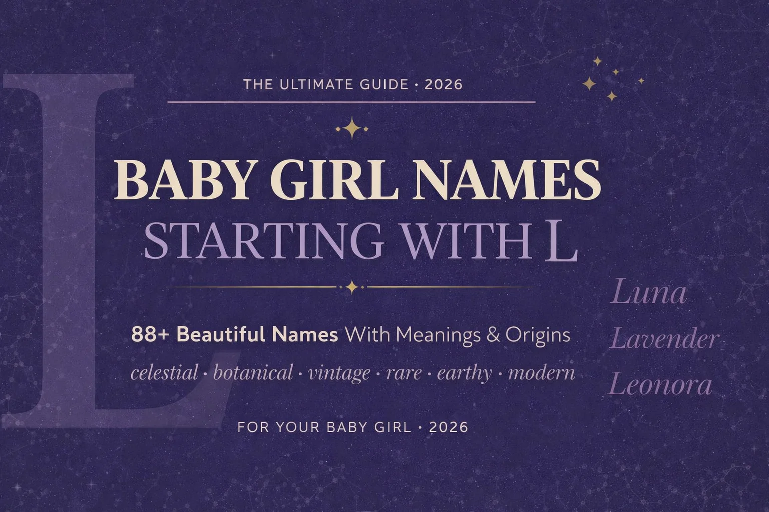 Baby Girl Names That Start With L