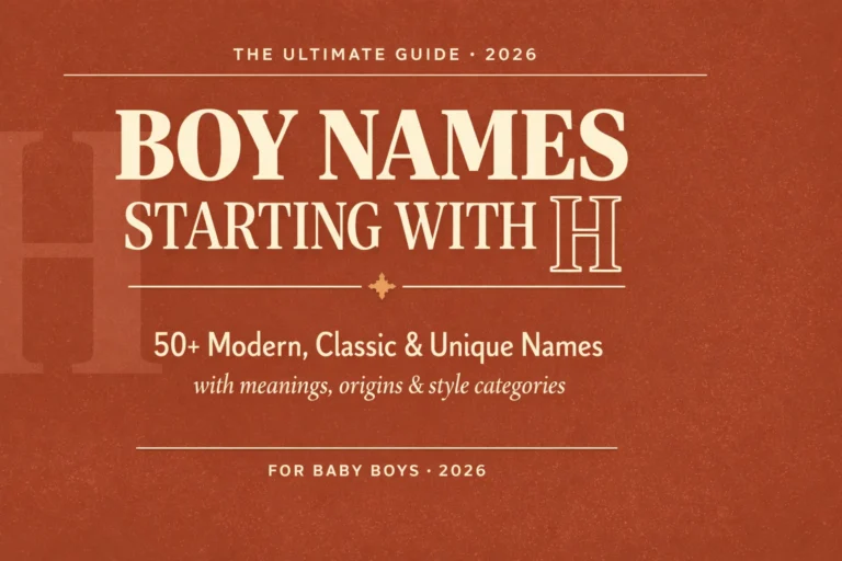 Boy Names That Start with H