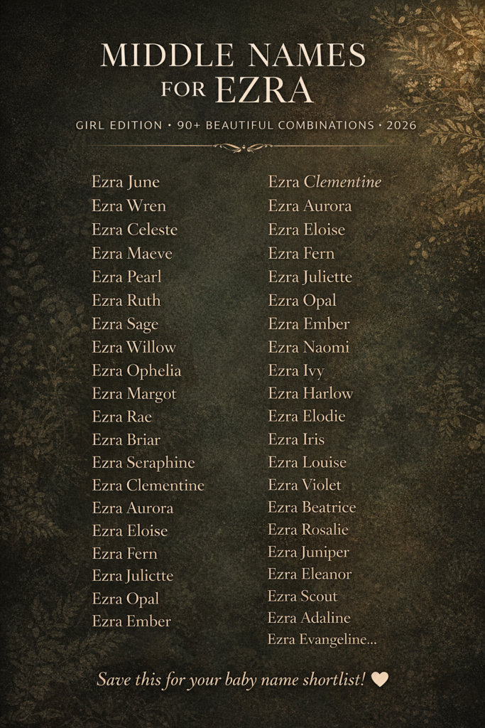 middle names for Ezra
