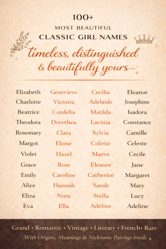 classic girl names ideas