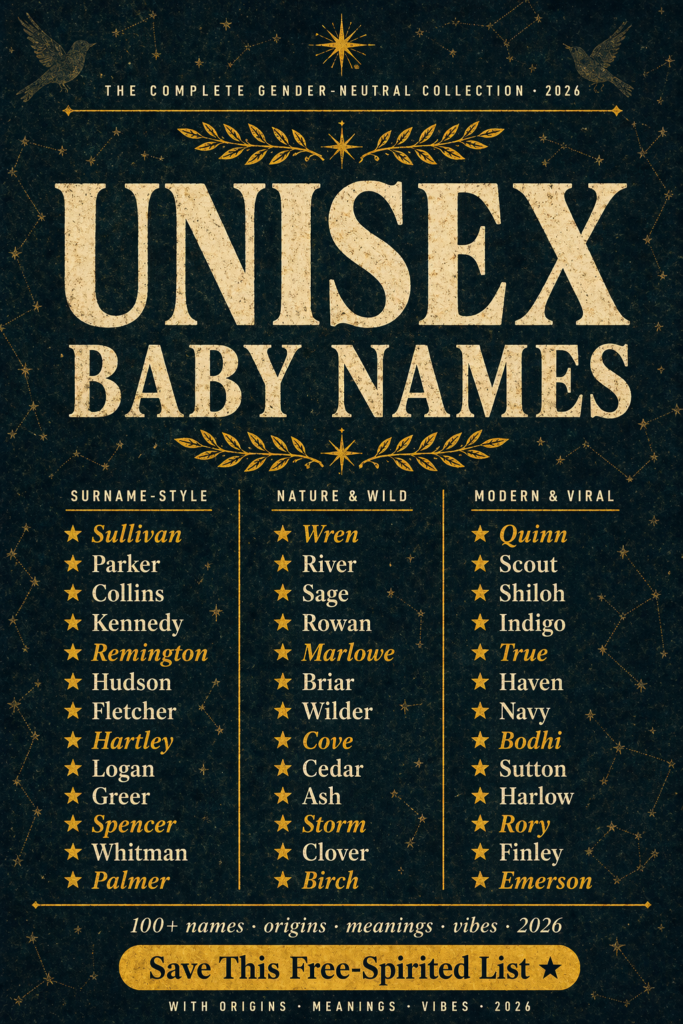 Unisex Baby Names Going Viral in 2026