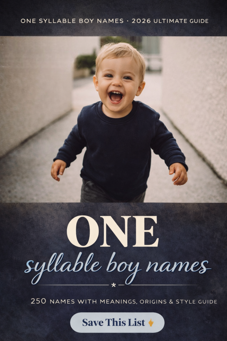 one syllable boy names