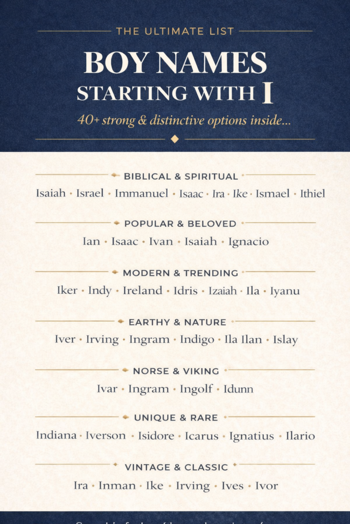 boy names that starts with i