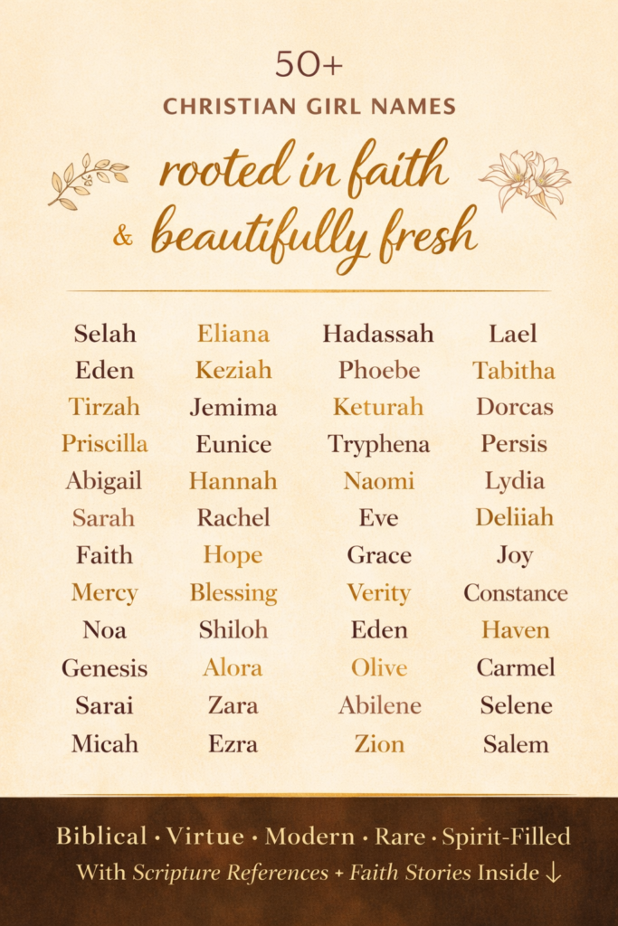 Christian girl names ideas