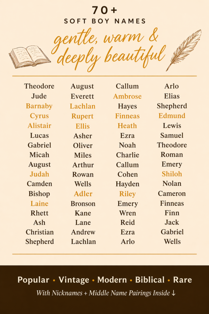 soft boy names