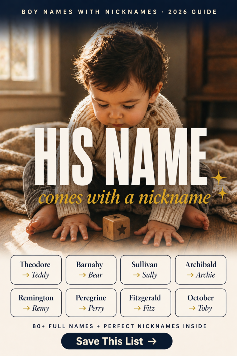 Boy Names With Cute Nicknames (2026)