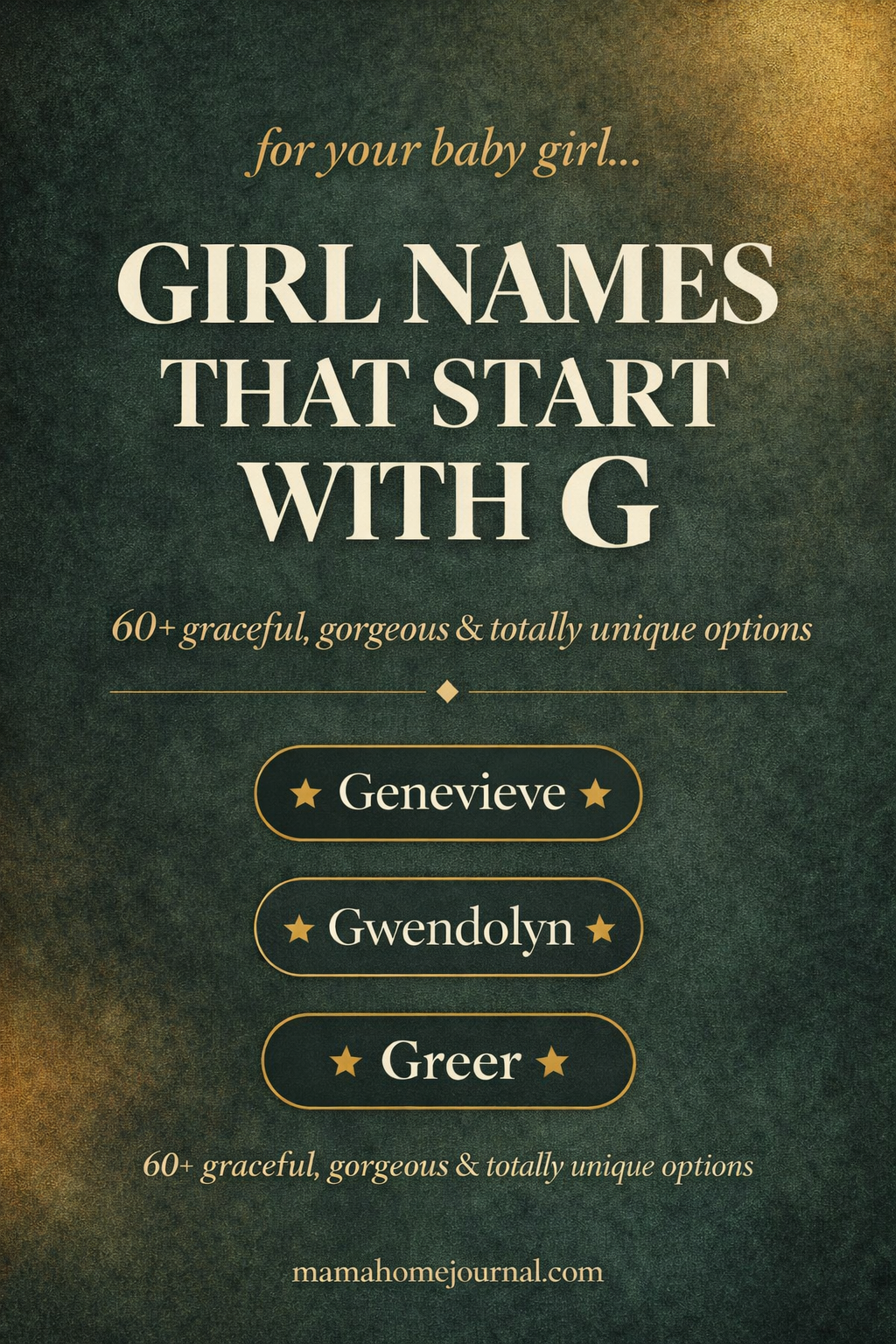 G Common Names 60+ Most Beautiful Baby Girl Names That Start With G (2026 Ultimate Guide)