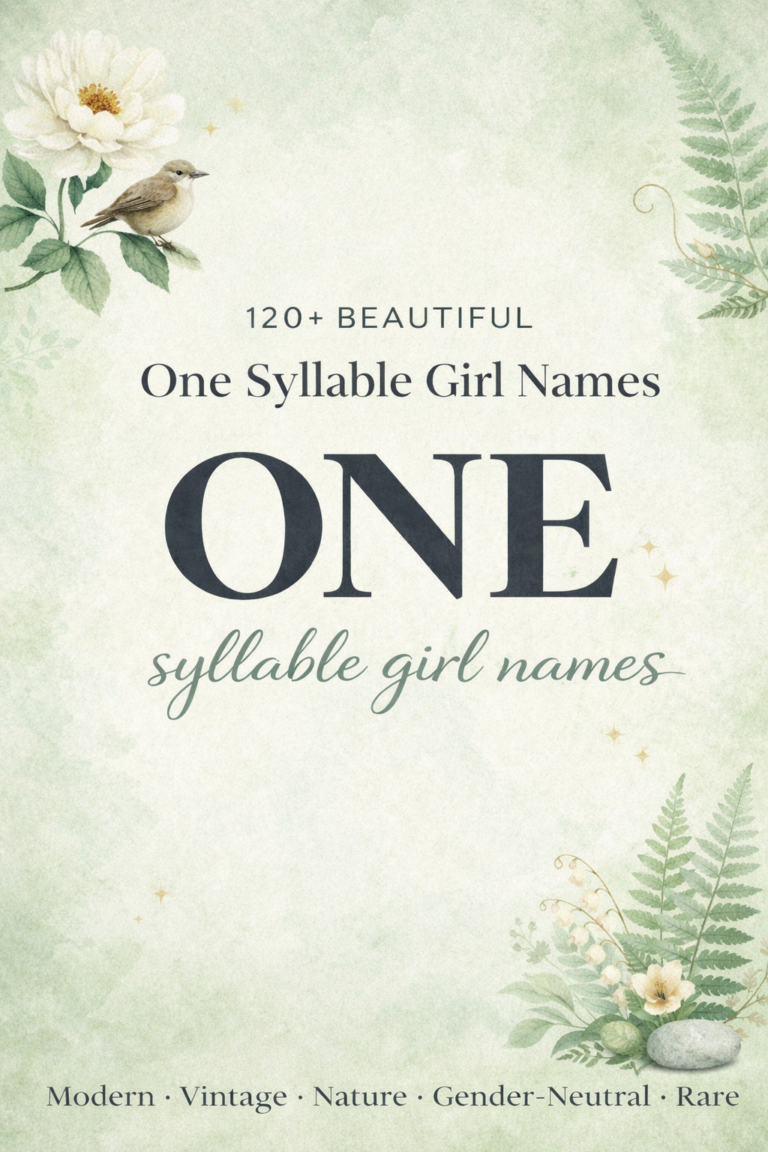 One Syllable Girl Names