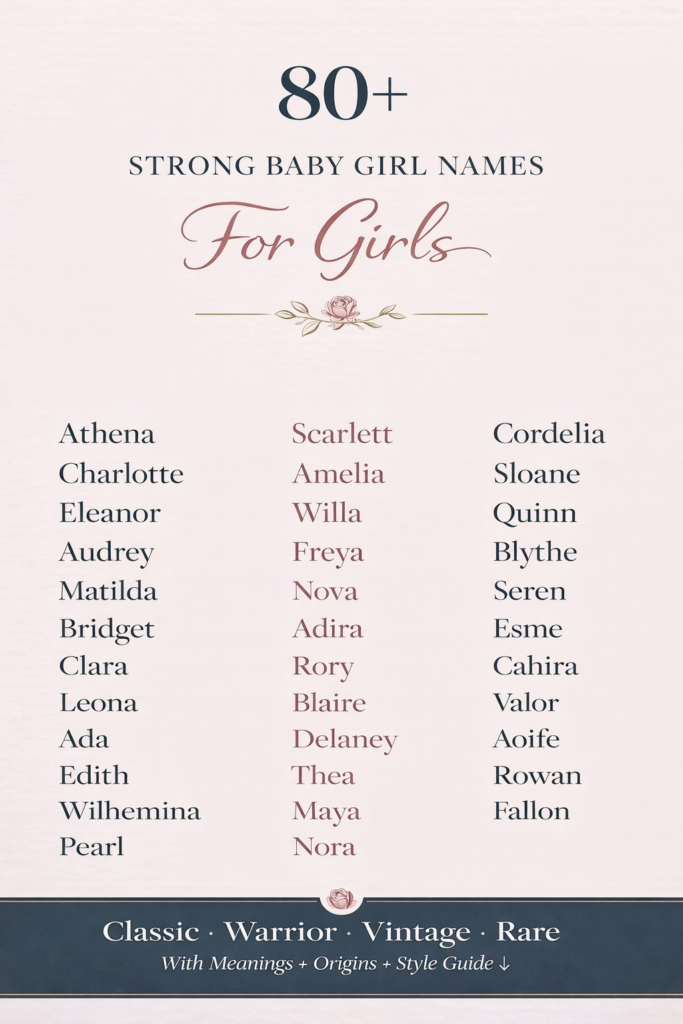 strong girl names ideas