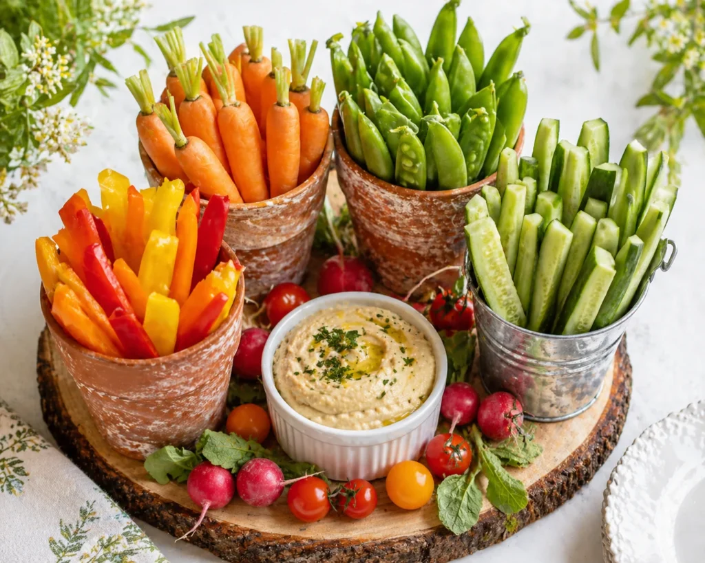 Garden Vegetable Crudité Display