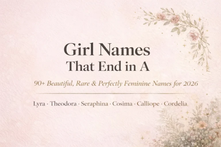 Girl Names That End in A